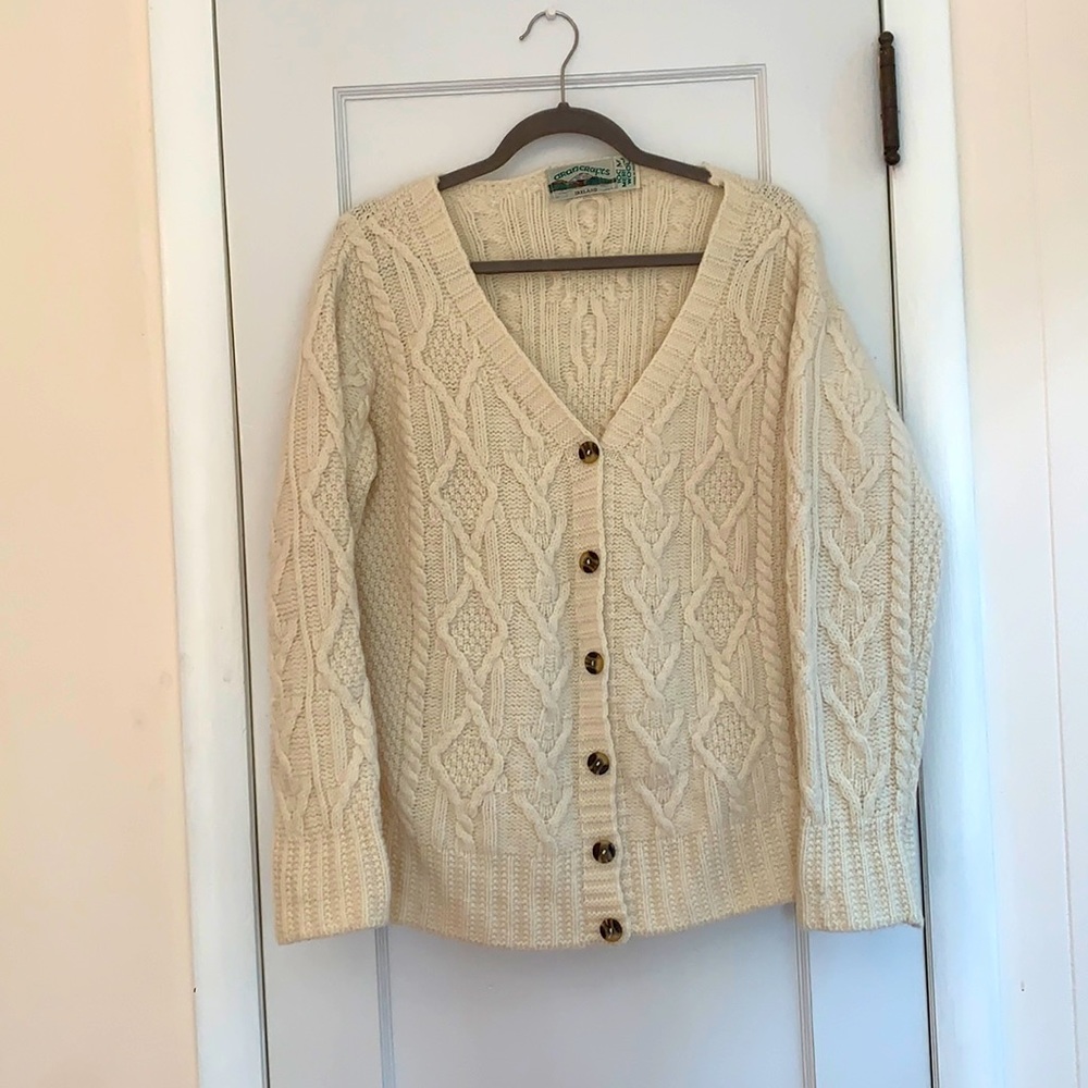 Aran Crafts 100% Merino Irish Fisherman’s Sweater